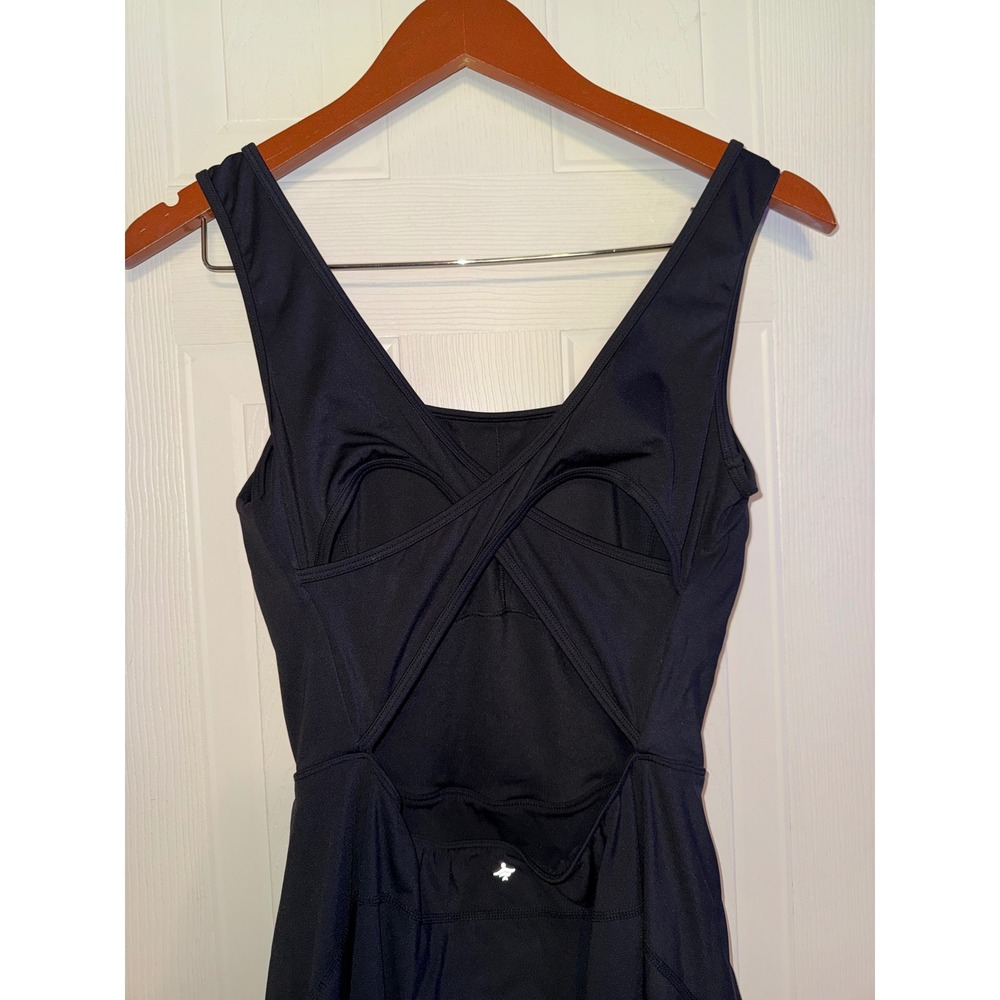 Halara SoftlyZero Airy Square Neck Backless Exercise Dress Black M 02813727 - Picture 8 of 16